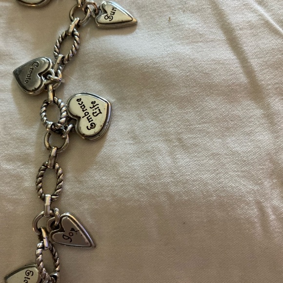 Brighton Bracelet with Heart Charms that have words of encouragement With Tin - Picture 6 of 7